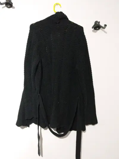 Cardigan negro de punto - miniatura 2