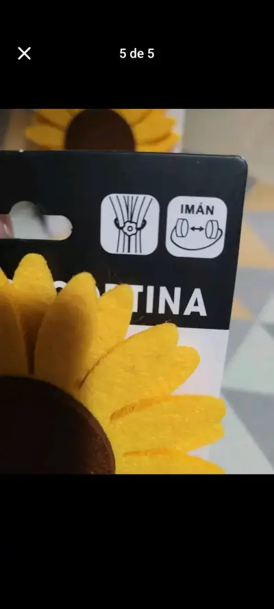 Toma cortina girasol imán el par - miniatura 5