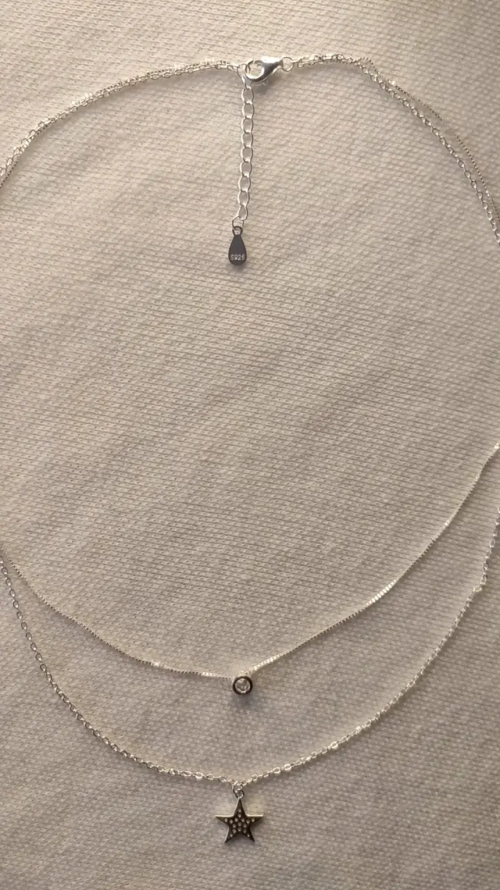 Collar doble plata estrella