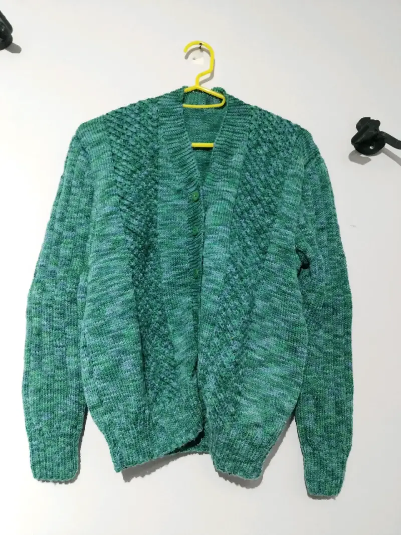 Chaleco de lana verde unisex - 1