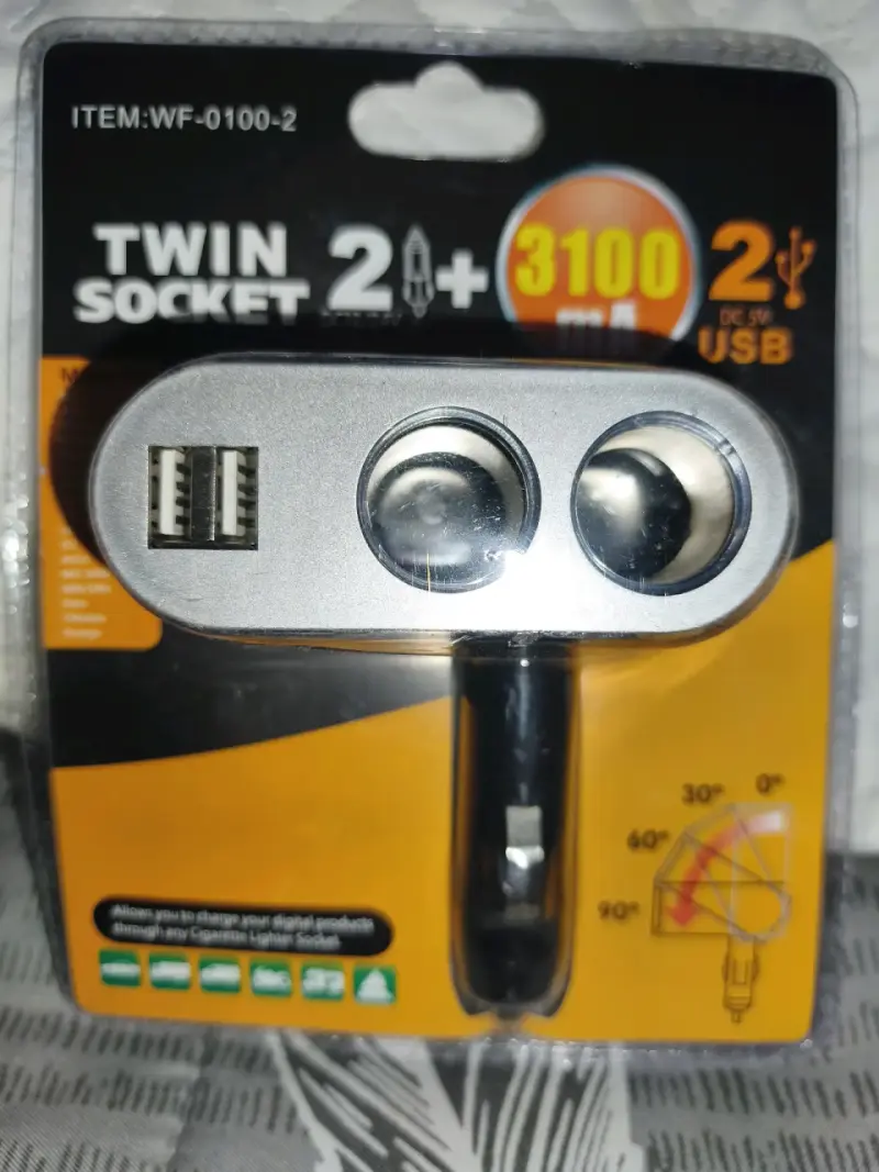 Adaptador de encendedor doble USB para auto - 4