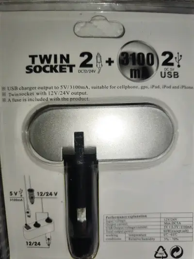 Adaptador de encendedor doble USB para auto - miniatura 5