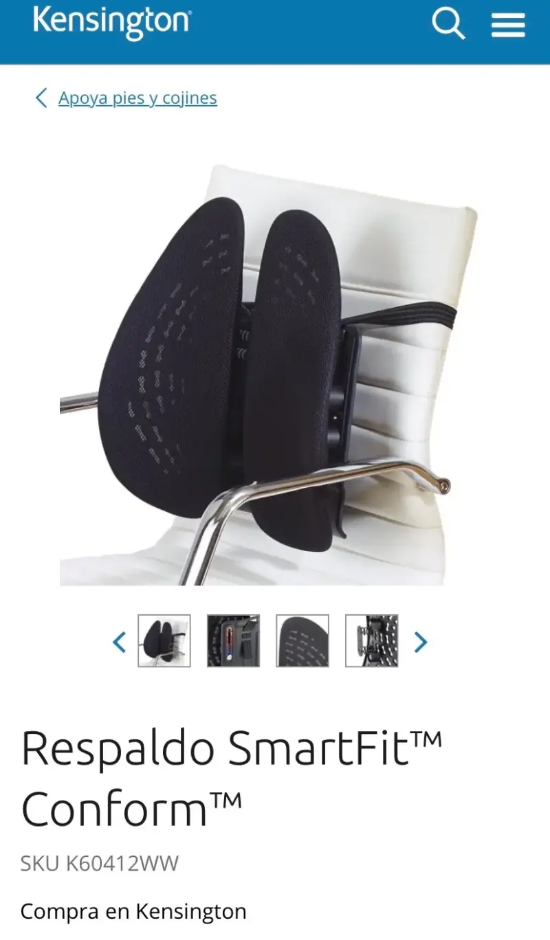 Respaldo ergonómico Kensington SmartFit - 1