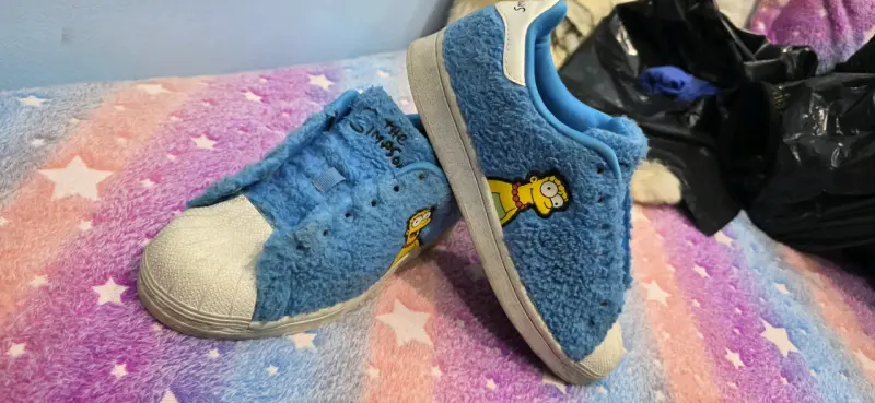 Zapatillas peludas azules Simpsons - 1