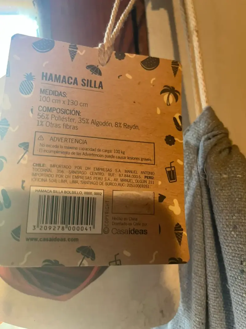 Hamaca silla colgante gris - 2