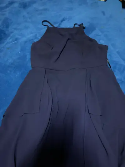 Vestido largo azul elegante - miniatura 2