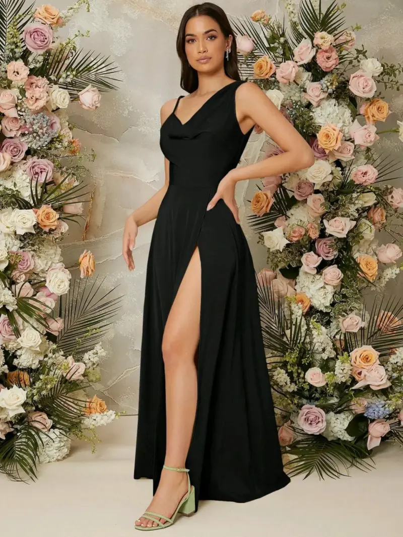 Vestido largo negro elegante