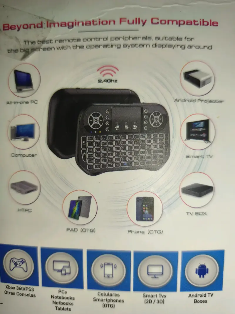Mini teclado inalámbrico Bluetooth y 2.4GHz - 3