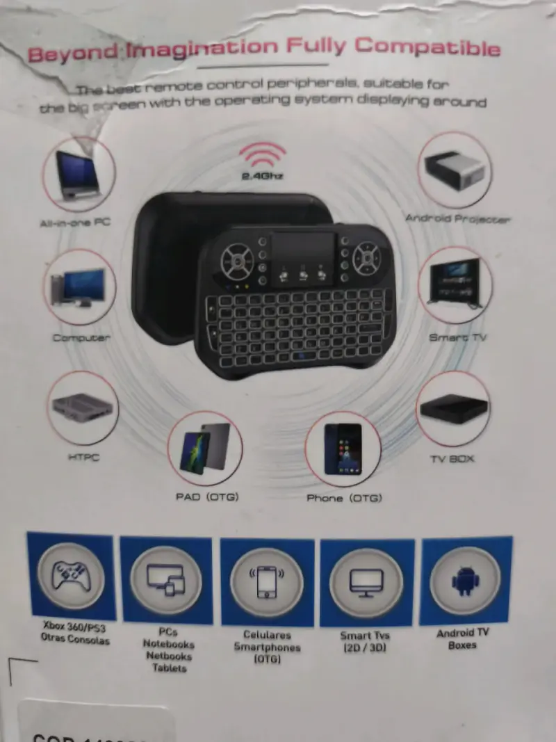 Mini teclado inalámbrico Bluetooth y 2.4GHz - 6