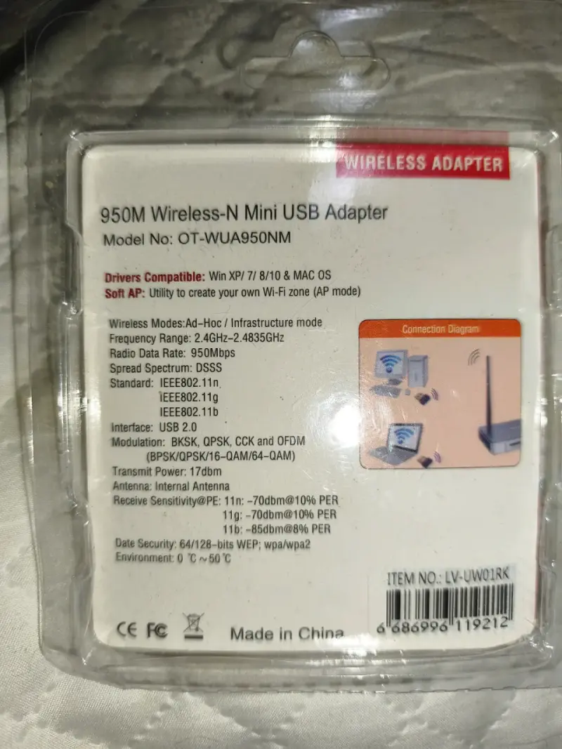 Adaptador USB Wireless-N 950M - 6