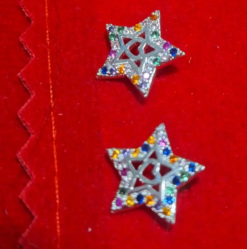Pendientes estrella con brillo