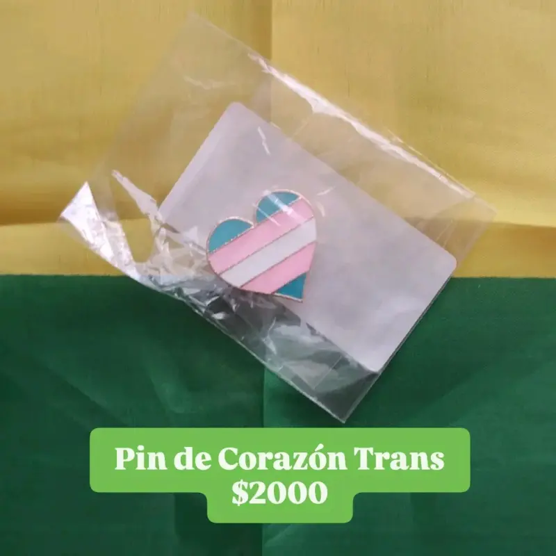 Pin de corazón trans