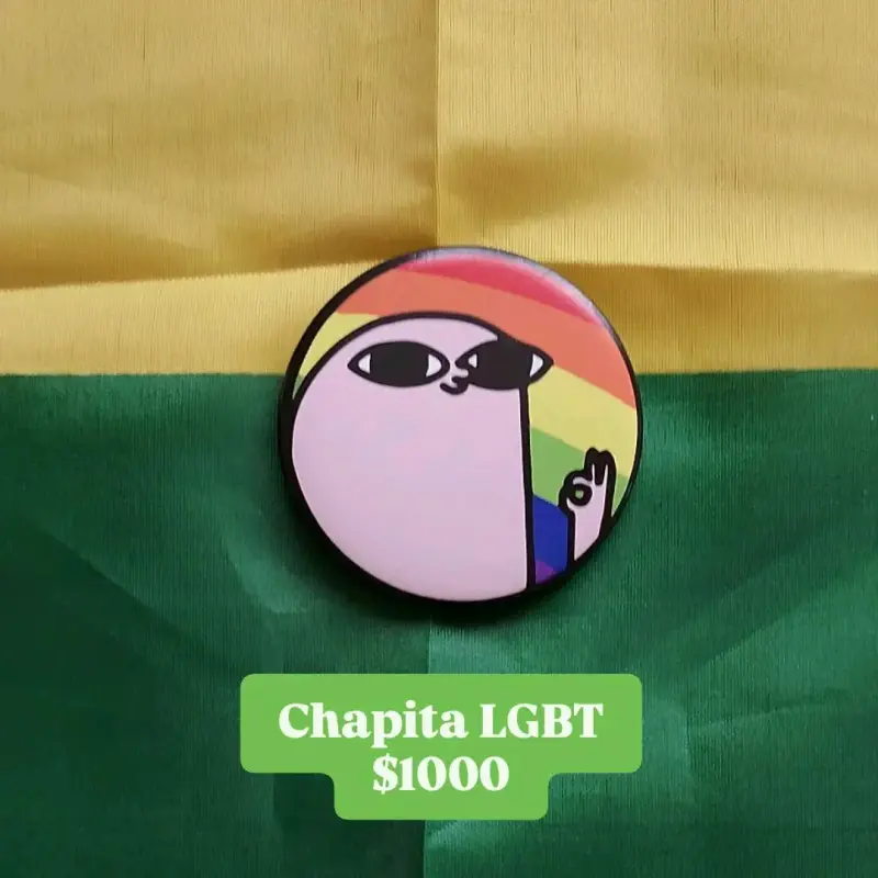 Chapita LGBT con diseño