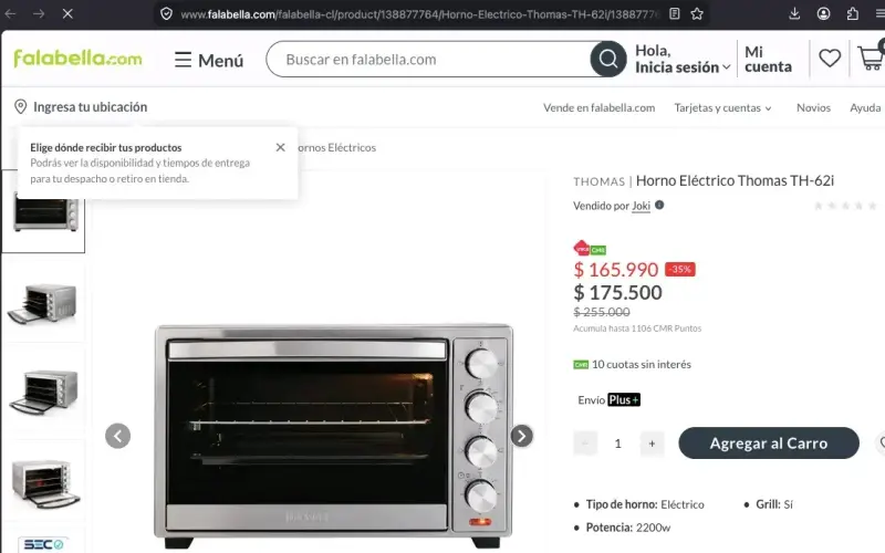 Horno Eléctrico Thomas TH-62i