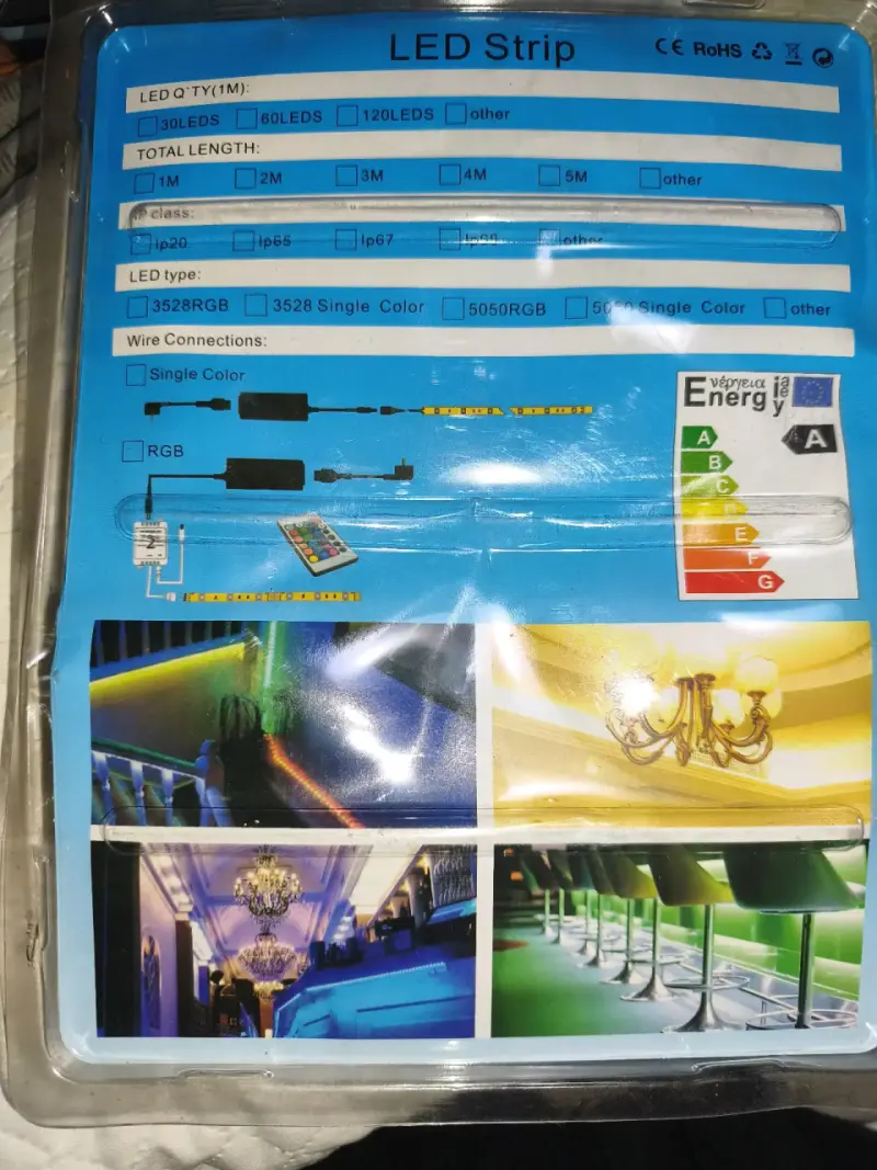 Tira LED RGB con control remoto - 4