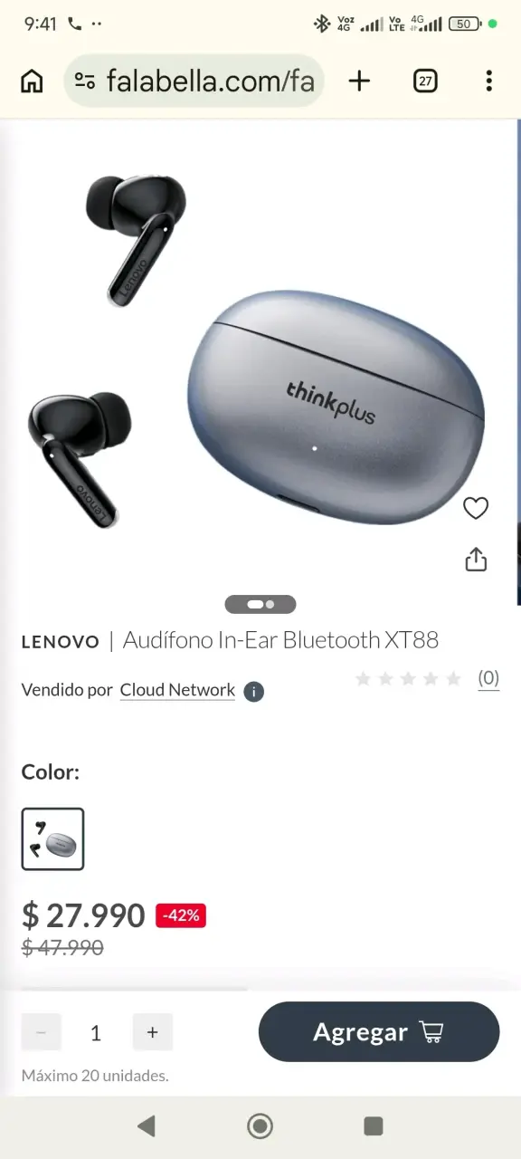 Audífonos Bluetooth Lenovo thinkplus - 2