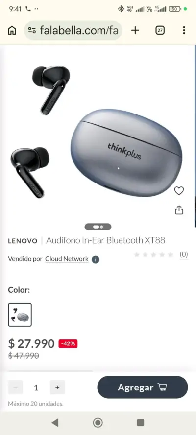 Audífonos Bluetooth Lenovo thinkplus - miniatura 2