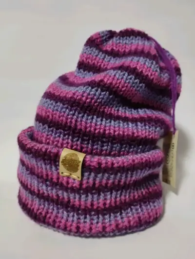 Gorro tejido dobles bicolor - miniatura 3