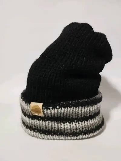 Gorro tejido dobles bicolor - miniatura 4