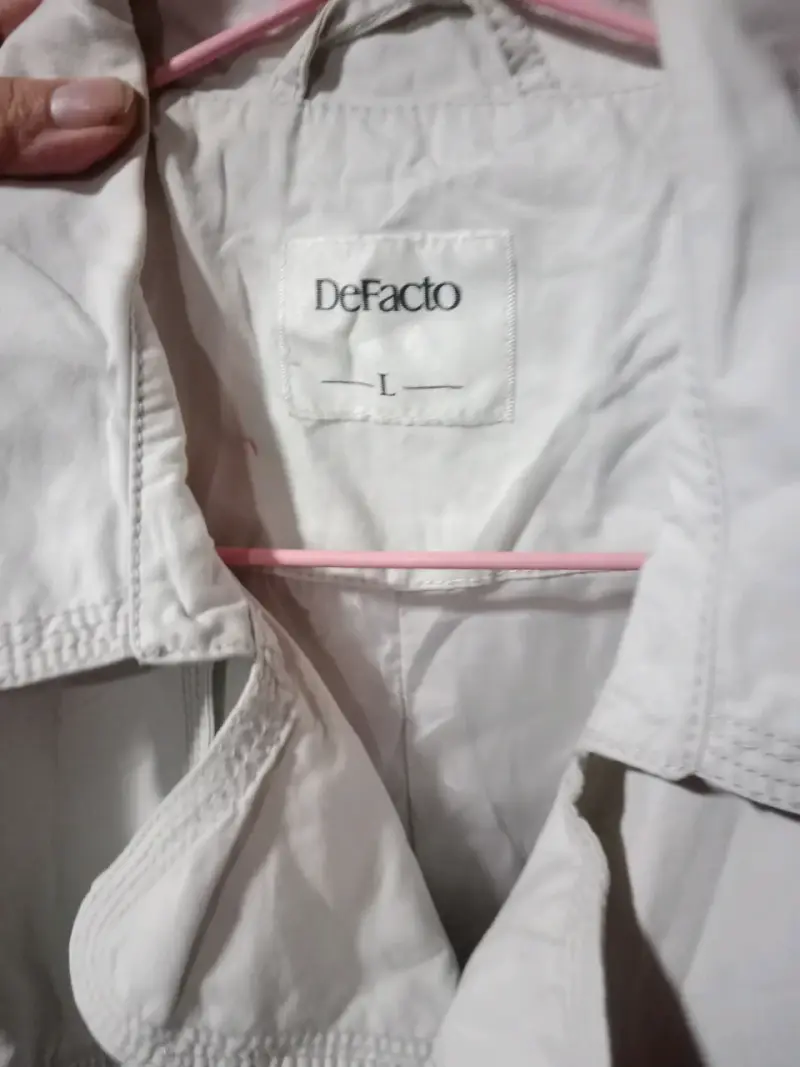 Abrigo Cardigan de gabardina - 3