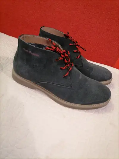Botines de gamuza azules hush puppies - miniatura 1