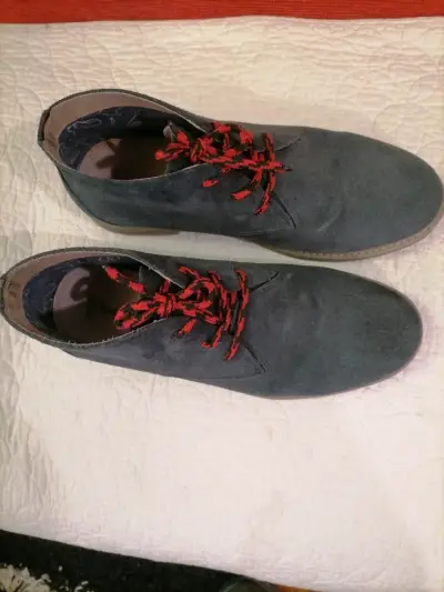 Botines de gamuza azules hush puppies - miniatura 3