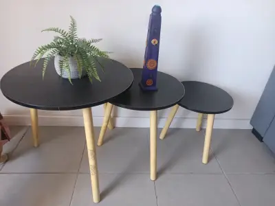 Mesas de centro nido negras - miniatura 2