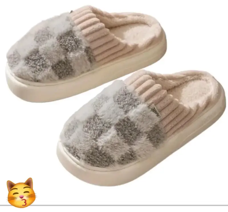 Pantuflas grises acolchadas - 2