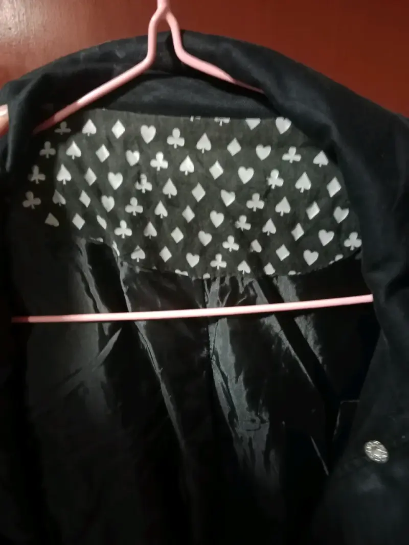 Abrigo negro de gabardina - 2