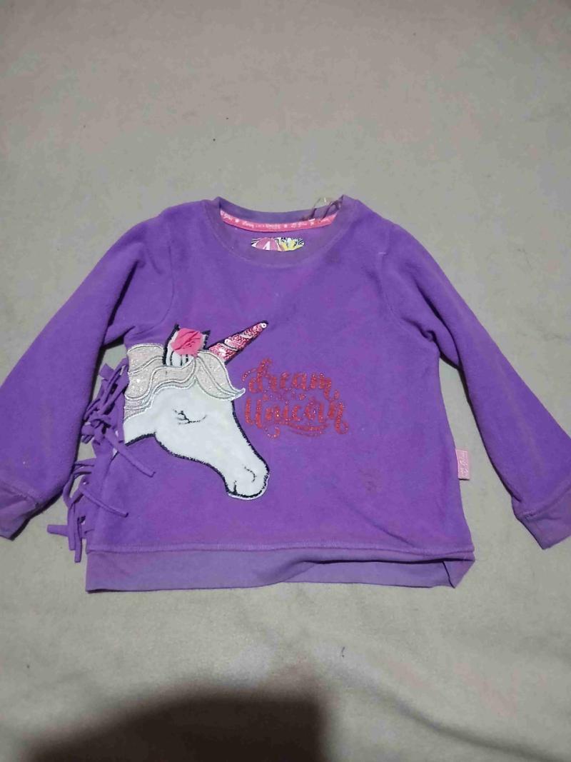 Vestido infantil coral con arcoíris - 3