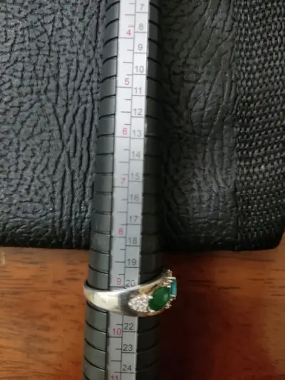 Anillo con gemas de colores plata 925. - miniatura 2