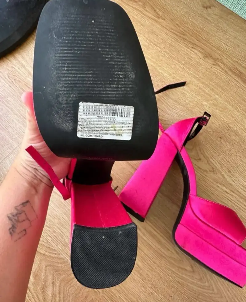 Sandalias de plataforma fucsia 38 - 2