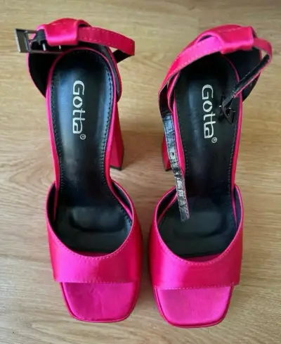 Sandalias de plataforma fucsia 38 - miniatura 3