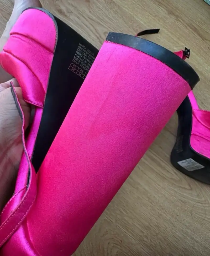 Sandalias de plataforma fucsia 38 - 5