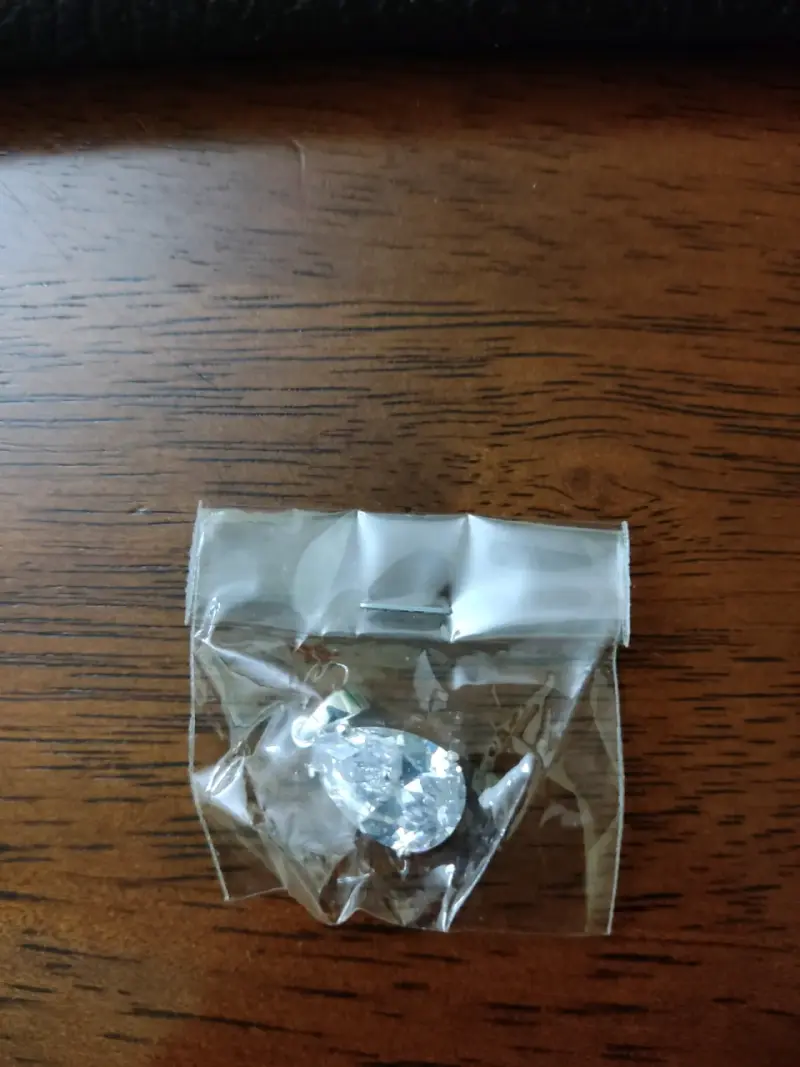 Colgante de cristal transparente plata 925