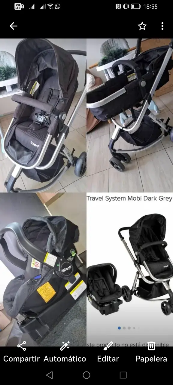 Coche de bebé Infanti negro