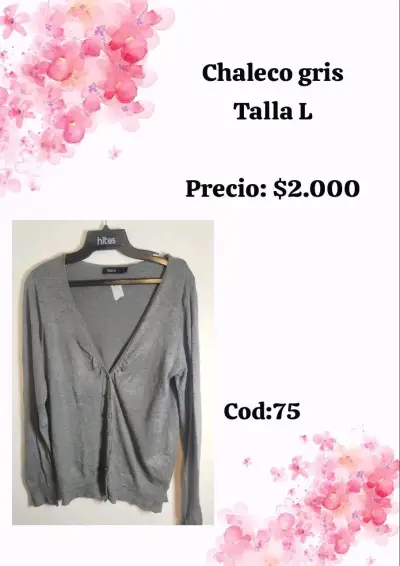 Chaleco gris talla L - miniatura 1