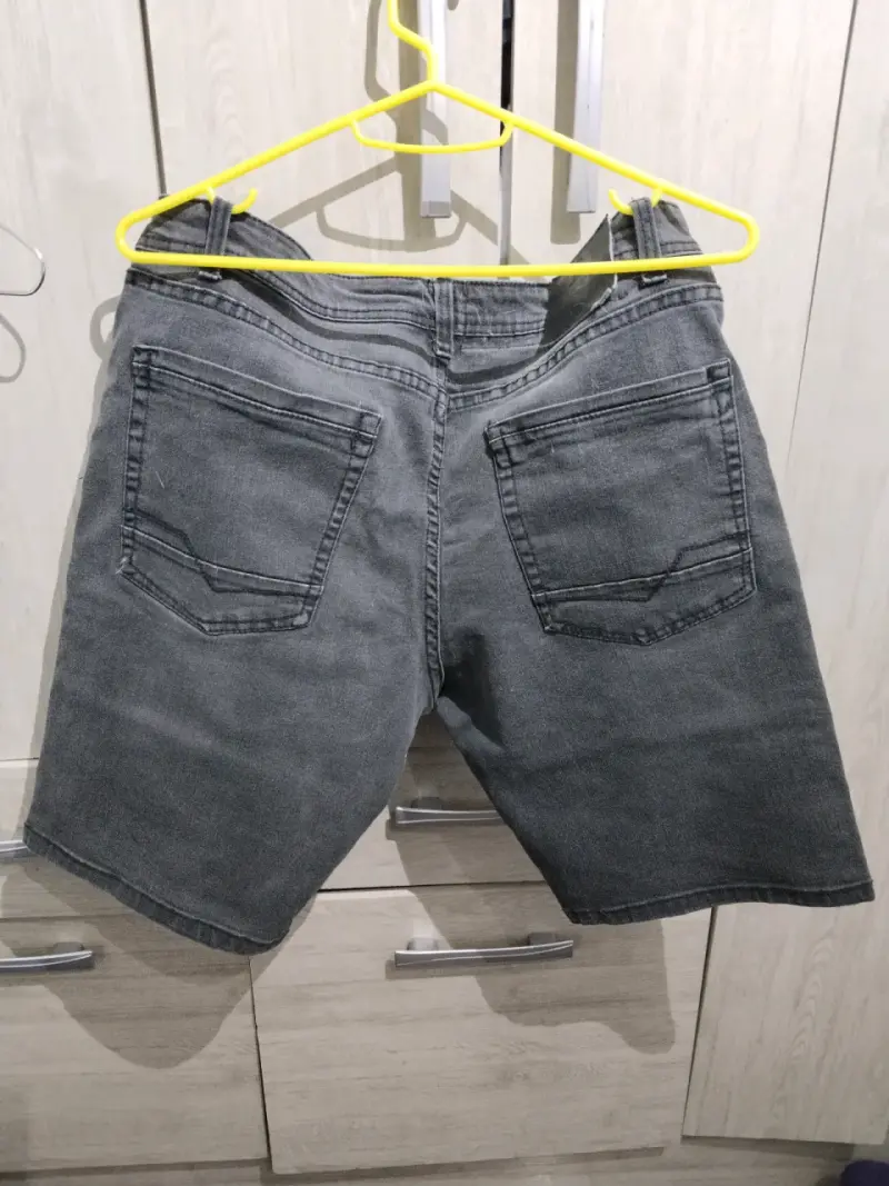 Bermudas de mezclilla gris - 2