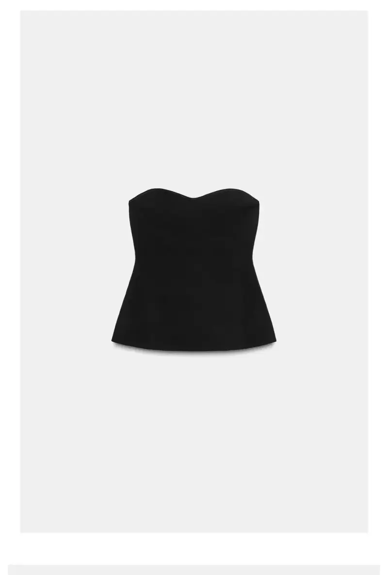 Top strapless negro elegante