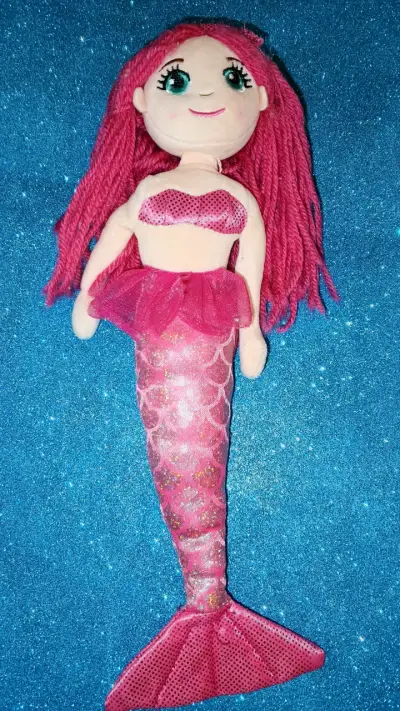 Muñeca sirena rosada brillante - miniatura 1