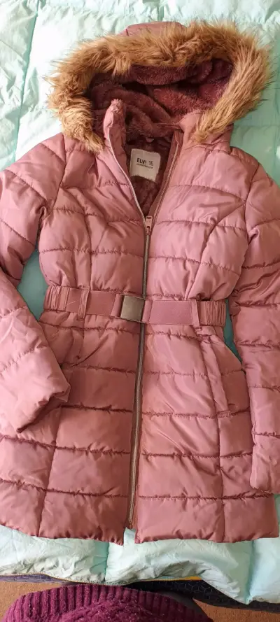 Abrigo beige largo y parka niña talla 16 - miniatura 3