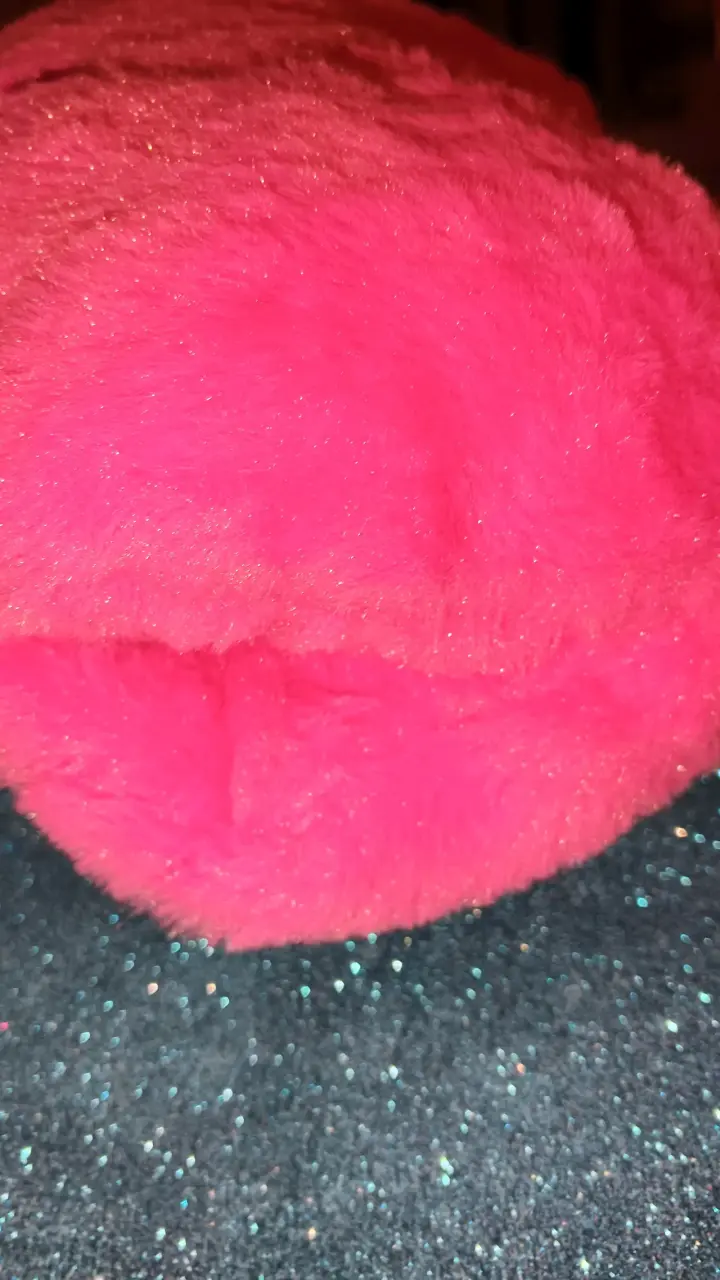 Cojín de peluche para manitos, corazón rosa - 3