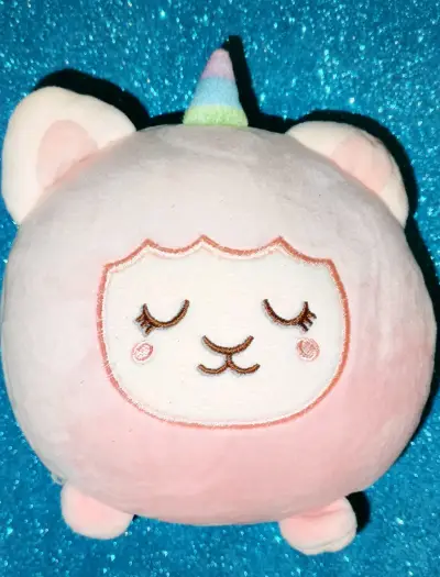 Antifaz Peluche unicornio rosado - miniatura 1