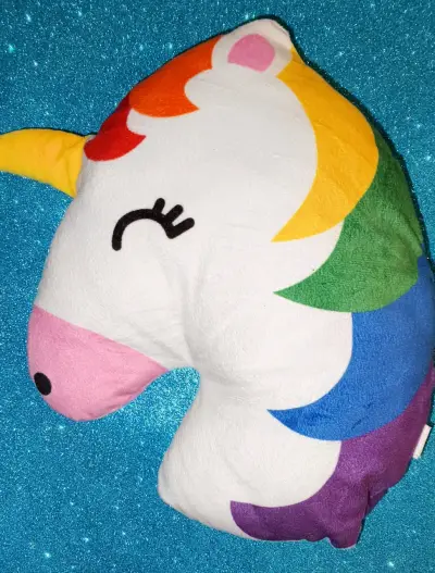 Cojín de unicornio multicolor - miniatura 2