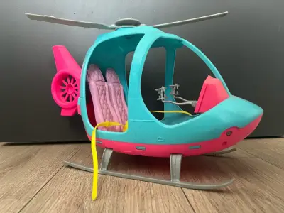 Helicóptero de juguete rosa y celeste - miniatura 1