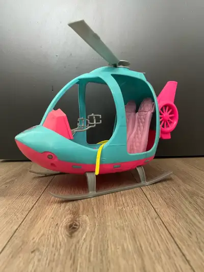 Helicóptero de juguete rosa y celeste - miniatura 2