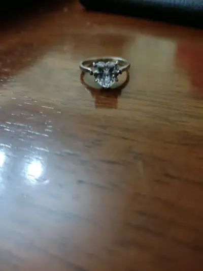 Anillo con piedra brillante plata 925. - miniatura 2