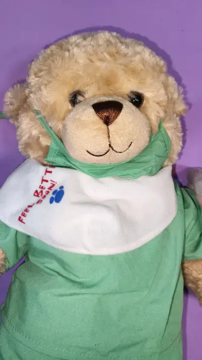 Osito BAB de peluche doctor verde - miniatura 3