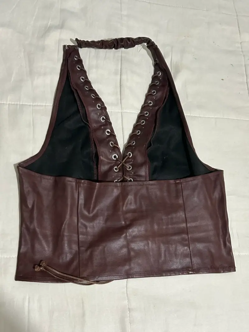 Top estilo corset café colección palo portales - 2