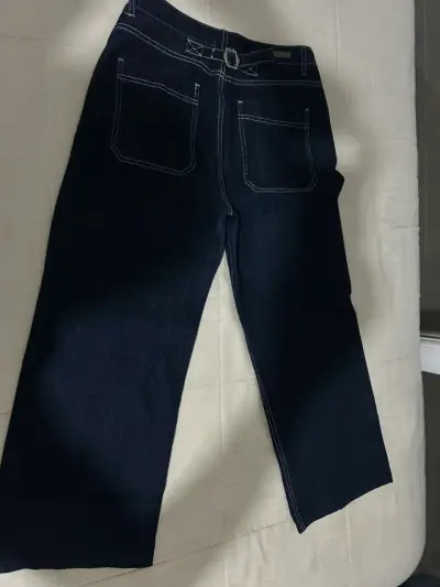 Jeans rectos de mezclilla azul - miniatura 2